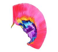 Punk Rock Mohawk Wig Cockscomb Hair Rainbow Fun Rock Prop