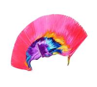 Punk Rock Mohawk Wig Cockscomb Hair Rainbow Fun Rock Prop