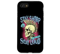Punk Rock Music Skull Stay Sharp Loud Funny Musician Case for iPhone SE (2020) / 7/8