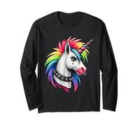 Punk Rock Rainbow Unicorn Emo Goth Alternative, Animal Long Sleeve T-Shirt