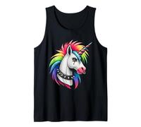 Punk Rock Rainbow Unicorn Emo Goth Alternative, Animal Tank Top