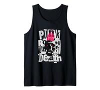 Punk Rock Skull Art Mohawk Until Death Grunge Style Print Tank Top