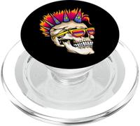 Punk Rock Skull Retro 80s 90s Rocker Gothic Goth PopSockets PopGrip for MagSafe
