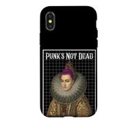 Punk Rock Vintage Renaissance Art Style Punk's Not Dead Case for iPhone X/XS