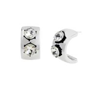 Punk Romance Stone Hoop Earrings Steve Madden Off White One Size