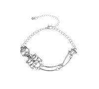 Punk Skeleton Skull Jewelry Necklace Earrings Bracelets Skull Pendent Rock Jewelry Gift for Men and Women, Metal, no information