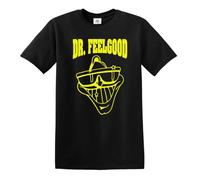 Punk Skull Biker Glam Rock Band Irish Punk Stiff Rock Sham Dr. Feelgood T-Shirt Top (Black, 5XL)
