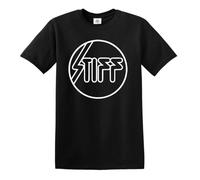 Punk Skull Biker Glam Rock Band Irish Punk Stiff Rock Sham T-Shirt Top (Black, XL)
