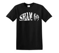 Punk Skull Biker Glam Rock Band Irish Punk Stiff Rock Sham T-Shirt Top (Black, XXL)