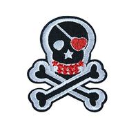 Punk Skull Patch Embroidered Sew On/Iron On Patches Embroidered Patch Stickers for Decorating Clothing, Backpack, Caps, Jeans, Shoes, Jacket, Handbag DIY Decoration Accessories