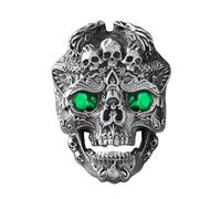 Punk Skull Rings Open Eye Catching Finger Adjustable Opening Alloy Party Jewelry Finger