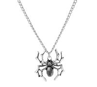 Punk Spider Pendant Necklace for Women Simple Retro Three-dimensional Geometry Insect Shape Necklace Jewelry Accessories