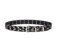 Punk Star Embellished Waistband Double Row Buckle Belt Waist Sash For Fashion Enthusiasts And Individuality Seekers Double Breasted Waistband