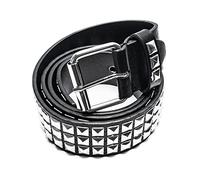 Punk Studded Belt for Women Rock Threads Goth Stud Pyramid Belt Gothic Clothing, Black, M