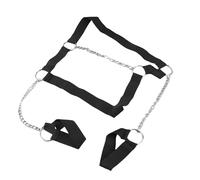 Punk Style Adjustable Men's Chest Harness, PU Leather with Metal Chain, Black Half Body Suspenders for Cosplay, Club Parties