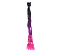 PUNK STYLE HELMET BRAIDS SUCTION CUP MOTORCYCLE PIGTAILS FOR DECORATION (Black purple rose red)