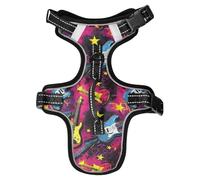 Punk Style Rock Guitars Star Colorful Reflective Dog Walking Gear for Great dane Walking Cute Vest for Walking at Night chalecos para Perros