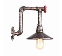 Punk Style Wrought Iron Water Pipe Wall Light E27 Old-fashioned Decorative Wall Sconce Lights Retro Industrial Wall Lamp Simple Bedroom Bedside Lamps AC 110V-240V