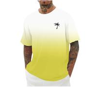 Punk T Shirts Men, Mens T Shirts Men's Fashion Casual T-Shirts Breathable Lightweight Tee Top Hawaiian Print Summer Camping Hiking Holidays Everyday Wear