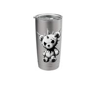 Punk Teddy - Dark Teddy Bear with Spikes and Scars Stainless Steel Insulated Tumbler