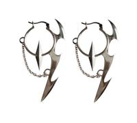 Punk Thorn Earrings Spiked Gothic Hoop Earrings for Women, Stainless Steel Edgy Jewelry, Punk Rock Gift, M, Metal, alloy