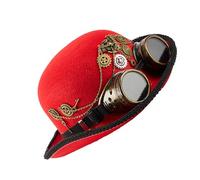Punk Top Hat With Detachable Goggles And Metal Gear Decors Dome Hat For Costume Parties Halloween Cosplay Event Victorian Costume Accessories