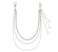 Punk Trend Star Jeans Chain Edgy Hip Hop Alloy Waist Accessory For Women Girls Edgy Star Belt Chain For Pants