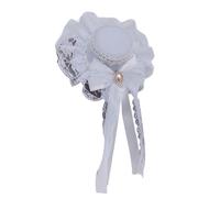 Punk Veil Hat With Hair Clip Lace Bowknot Barrette Side Clip For Female Halloween Party Costume Styling Accessories Elegant Accessory