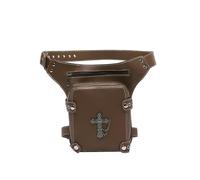 Punk Waist Bag, Thigh Bags for Outdoor, Bike Motorcycle Cycling Hiking Crossbody Utility Pouch Hip and Leg Bag Multi-Functional Shoulder Bags (Brown)