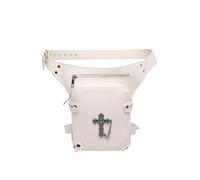Punk Waist Bag, Thigh Bags for Outdoor, Bike Motorcycle Cycling Hiking Crossbody Utility Pouch Hip and Leg Bag Multi-Functional Shoulder Bags (White)