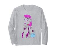 Punk Woman with Pink Mohawk Kindness Long Sleeve T-Shirt