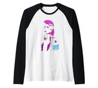 Punk Woman with Pink Mohawk Kindness Raglan Baseball Tee