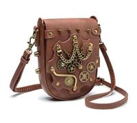 Punk Women's Crossbody Bag Leather Shoulder Purse Waist Bags With Adjustable Strap Suitable For Everyday Fashion Trendy Ladies Handbag