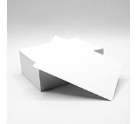 Punkcards - 125 x A7 Blank Card White 300gsm - Index Cards - Learning Flash Cards - Message or Name Card - Craft and Art - Memory Spelling Cards