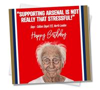Punkcards - Arsenal Birthday Card, Funny Football Birthday Card, Arsenal FC Funny Card, Arsenal Birthday Cards for Men