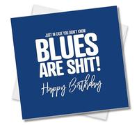 Punkcards - Birmingham City Birthday Card - Funny Football Birthday Card - Football Greeting Card - From Ason Villa or West From Fans