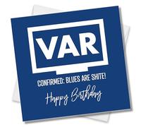 Punkcards - Birmingham City Birthday Card - Funny Football Card - Football Funny Joke Humour Greeting Card - from Wolves Villa or West Brom Supporter - Funny Football Birthday Cards