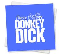 Punkcards - Birthday Cards for Men Husband, Rude Birthday Cards for Men, Donkey Birthday Cards, Donkey Card