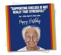 Punkcards - Chelsea Birthday Card, Chelsea FC Birthday Card, Chelsea Fan, Supporter Birthday Card