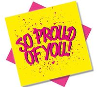 Punkcards - Congratulations Card - ‘So Proud of You!’ - Graduation Cards - Proud of You Card - Congratulations Card - Good News - Celebrate Success