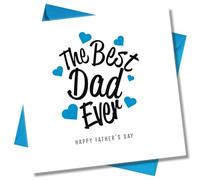 Punkcards - Father's Day Card, ’Top Dad’, Best Dad Ever Card - Happy Dads Day, Card For Dad