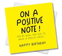 Punkcards - Funny Birthday Card for Friend - 'On A Positive Note!'