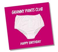 Punkcards - Funny Birthday Card for Friend - ‘Welcome to the Granny Pants Club! Happy Birthday' - Best Friend Birthday Card - Birthday Card for Her - Funny Birthday Card for Women