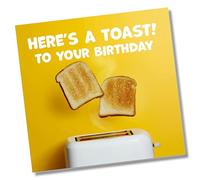 Punkcards - Funny Birthday Card - 'Here's a Toast to your Birthday' - Birthday Card for Son - Birthday Card for Men - Funny Birthday Card for Friend
