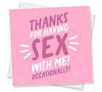 Punkcards, Funny Valentines Card For Her, Funny Valentine’s Card For Wife, Funny Valentine’s Card, Thanks for having sex with me! occasionally!