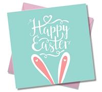 Punkcards - Happy Easter Card - Easter Wishes Greeting Card - Watercolour floral - Religious Easter Faith - For Friend or Family