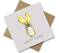 Punkcards - Happy Easter Card - Easter Wishes Greeting Card - Watercolour floral - Religious Easter Faith - For Friend or Family