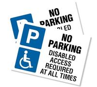 Punkcards - No Parking Disabled Access Required, Safety Warning Sign, 2 x A3 420 x 297mm 3mm Foamex