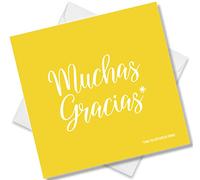 Punkcards - Thank You Card - 'Muchas Gracias' - Thank you in Spanish Family - Spanish Thank You Card - Gratitude For Teacher