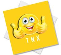 Punkcards - Thank You Card - 'Thank You' - Colourful Designs - Blank Inside - Eco friendly - Printed in UK - Gratitude For Teacher